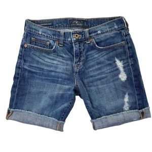 Lucky Brand Womens Dylan Boyfriend Shorts Distressed Size 4/26